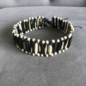 ANTHROPOLOGIE Wood Bead Choker